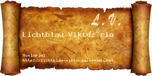 Lichtblau Viktória névjegykártya